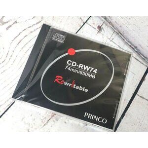 Princo Rewritable CD-RW Disk Sealed 650mb 74Min Disc Media Slim Case